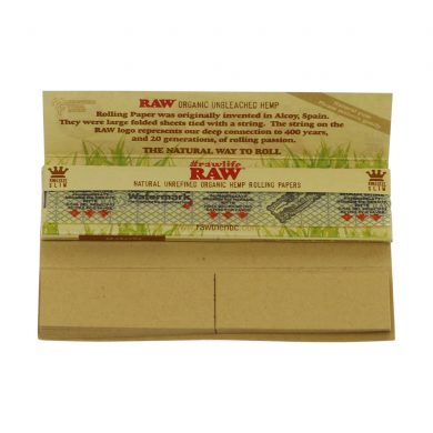 ? Raw Organic Hemp Connoisseur King Size Slim Rolling Papers with Tips Smartific 716165177586