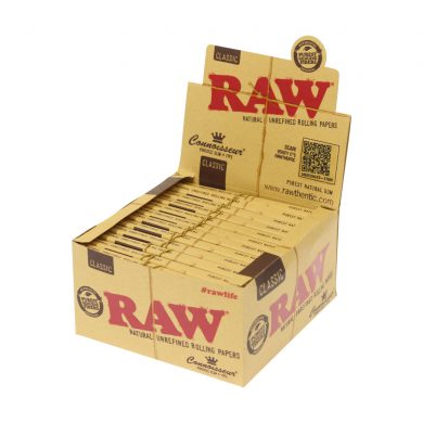 ? Raw Classic Connoisseur King Size Slim Rolling Papers and Tips Smartific 716165174028