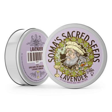 Lavender Can Front View Soma Sacred Seeds
